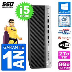 PC HP ProDesk 600 G3 SFF Intel Core i5-6500 RAM 8Go SSD 2To Windows 10 Wifi · Occasion 