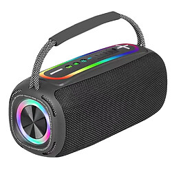 Yonis Enceinte Bluetooth 20W Stéréo 3D RGB Enceinte Bluetooth Portable 20W avec Lumière LED Colorée Son Stéréo 3D Anti-Poussière et Résistante à l'Eau Noir YONIS