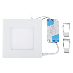 Wewoo 4W lumière blanche 8.5cm de panneau carré avec LED Driver, 20 SMD 2835, ca 85-265V, taille de découpe: 9.6cm pas cher