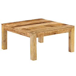 vidaXL Table basse 80x80x40 cm Bois de manguier massif