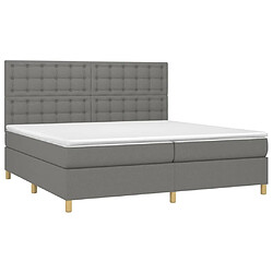 Avis Sommier à lattes,Cadre à lattes de lit et matelas et LED pour Adulte Gris foncé 200x200 cm -MN35468