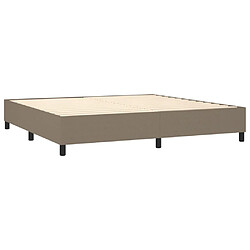 Avis vidaXL Sommier à lattes de lit avec matelas Taupe 200x200 cm Tissu