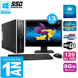 PC HP Compaq Pro 6300 SFF I3-3220 8Go 120Go SSD Graveur DVD Wifi W7 Ecran 22" · Occasion 