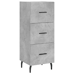 Maison Chic Buffet,Meuble de Rangement,commode pour salon,Cuisine Gris béton 34,5x34x180 cm Bois d'ingénierie -MN96974 pas cher