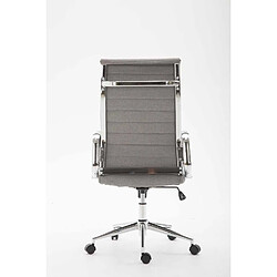 Decoshop26 Fauteuil de bureau en tissu gris avec assise rembourrée pivotant BUR10235