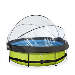 EXIT Piscine couverte Lime 300x76cm avec pompe filtrante - vert