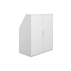 Vente-Unique Armoire sous pente 2 portes - Blanc - ADEZIO