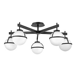 Elstead Lighting Plafonnier semi-encastré à 5 bras multiples, noir IP44