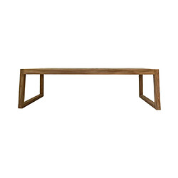 Mes Table de jardin 260x100x76 cm en teck marron - RAINA