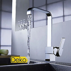 iDeko® Robinet Mitigeur d’évier cuisine Robinet cuisine contemporaine en laiton (chromé 