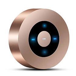 Universal Mini haut-parleur Bluetooth sans fil Portable Touch Screen Stéréo Ultra Low Speaker MP3 Player with Microphone TF Card slot AUX | Portable Speaker (Gold) 