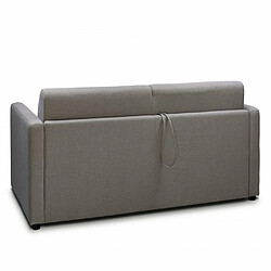 Inside 75 Canapé CanapExpress GRANDIOSE matelas mémory 22 cm sommier métal 140 cm tissu tweed gris pas cher