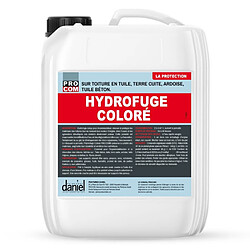 PRO COM Hydrofuge coloré toiture, imperméabilisant toiture tuile, ardoise, terre cuite, béton, ciment, ravive les teintes PROCOM-5 litres-Brun (RAL 8014)