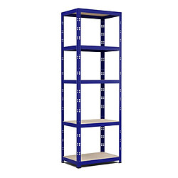 Eurospen Etagère de rangement modulable et polyvalente pour atelier, garage, cave... Charge Lourde max 500kg -180x60x40cm - Bleu pas cher