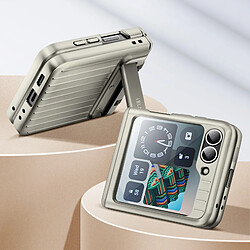 Avis I-Blason Coque pour Samsung Galaxy Z Flip 6 Robuste Béquille Support Vidéo Gris