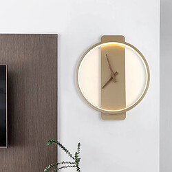 Acheter Horloge Murale De Lampe à LED Moderne Mécanisme à Quartz Silencieux Minimaliste, Décor à La Maison Or Rond