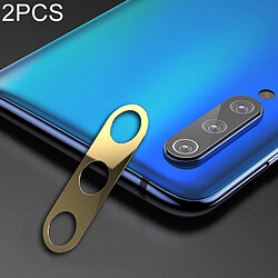 Wewoo 2 PCS 10D couverture complète téléphone mobile arrière en métal caméra protection anneau pour Xiaomi Mi 9 SE or