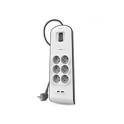 Belkin Parafoudre BSV604CA2M - Parafoudre 6 prises avec 2 USB 2,4 A