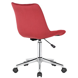 Avis Decoshop26 Chaise de bureau en velours rouge sur roulettes design moderne hauteur réglable BUR10599