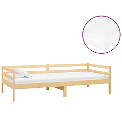 Maison Chic Lit de jour avec matelas, Lit de repos Lit d'invité pour Salon Chambre,Canapé-lit 90x200 cm Bois de pin massif -MN56714