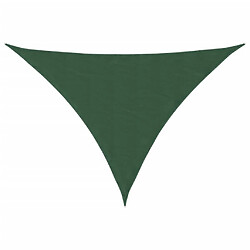 vidaXL Voile parasol Tissu Oxford triangulaire 3,5x3,5x4,9m Vert foncé