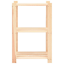 Avis vidaXL Étagères de rangement à 3 niveaux 2 pcs 60x38x90 cm Pin 150 kg