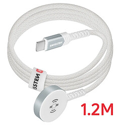 Acheter Swissten Chargeur Magnétique pour Apple Watch Connecteur USB-C Câble 1.2m Blanc