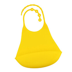 Bavoir Adulte Silicone Vêtements Réutilisables Manger Protège Temps De Repas Jaune