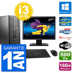 PC Tour HP 600 G1 Ecran 27" Intel i3-4130 RAM 16Go Disque 500Go Windows 10 Wifi - Occasion