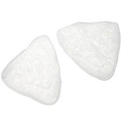 vhbw 2x Housse de rechange compatible avec Vileda Steam Nettoyeur à vapeur, serpillière à vapeur - microfibre, blanc