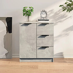 Maison Chic Buffet,Meuble de Rangement,commode pour salon,Cuisine Gris béton 60x30x70 cm Bois d'ingénierie -MN48695