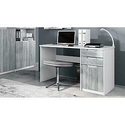 Avis Mpc Bureau Avec 2 Tiroirs Et D’une Porte Blanc Mat Et Avola-anthracite (129 X 76 X 60 Cm)