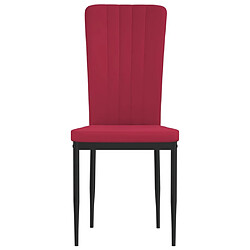 Acheter Maison Chic Lot de 2 Chaises à manger,Chaise pour cuisine,Solide Structure Rouge bordeaux Velours -MN80477