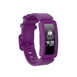 Wewoo Bracelet pour montre connectée de en silicone Smartwatch Fitbit Inspire HR violet foncé