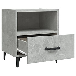 Acheter vidaXL Table de chevet Gris béton Bois d'ingénierie