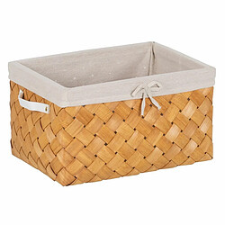 Acheter BigBuy Home Set de basket Naturel Bois Tissu 39,5 x 30 x 24 cm (3 Unités)