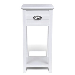 Acheter vidaXL Table de chevet avec 1 tiroir Blanc