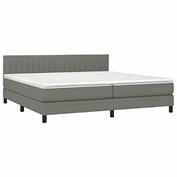 Avis Sommier à lattes,Cadre à lattes de lit et matelas et LED pour Adulte Gris foncé 200x200 cm -MN52891