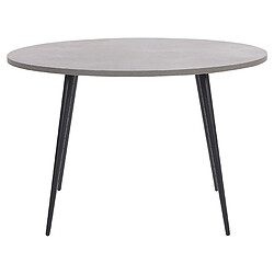 Beliani Table de salle à manger effet béton ronde d 120 cm ODEON