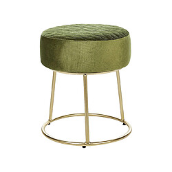 Beliani Tabouret ø 35 cm vert olive DELCO 