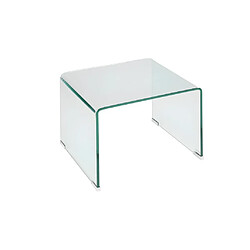 Avis Vente-Unique Lot de 2 tables de chevet - Verre trempé courbé - SUZANA