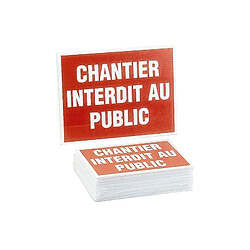 Panneau Novap Chantier interdit au public