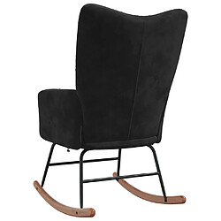 Acheter vidaXL Chaise à bascule Noir Velours