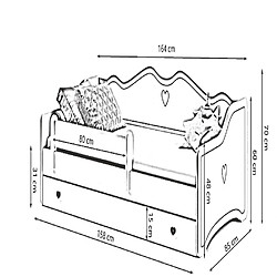 Kobi Lit enfant Emma + gigogne160x80 S