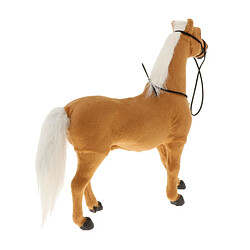 Modèle De Cheval Réaliste Modèle Animal Figurine Jouet Statue Ornement Marron Clair pas cher