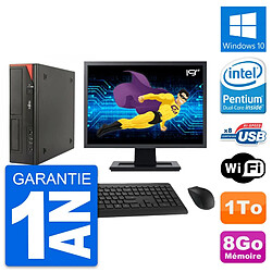 PC Fujitsu E520 DT Ecran 19" Intel G3220 RAM 8Go Disque Dur 1To Windows 10 Wifi - Occasion