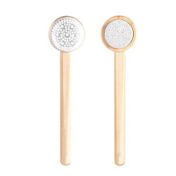 Justgreenbox Brosse à friction pour le bain et la douche à double face pour le bain du corps - Massage en silicone à poils naturels pour la peau - 32976342323 