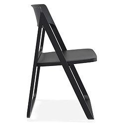 Avis Alterego Chaise pliable intérieur / extérieur 'SLAG' en matière plastique noire