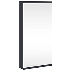 vidaXL Armoire de bain à miroir d'angle gris 30x24x60 cm