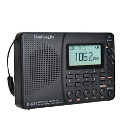 Universal Radio numérique LCD FM AM SW radio magnétophone haut-parleur Bluetooth interne batterie rechargeable support carte mémoire